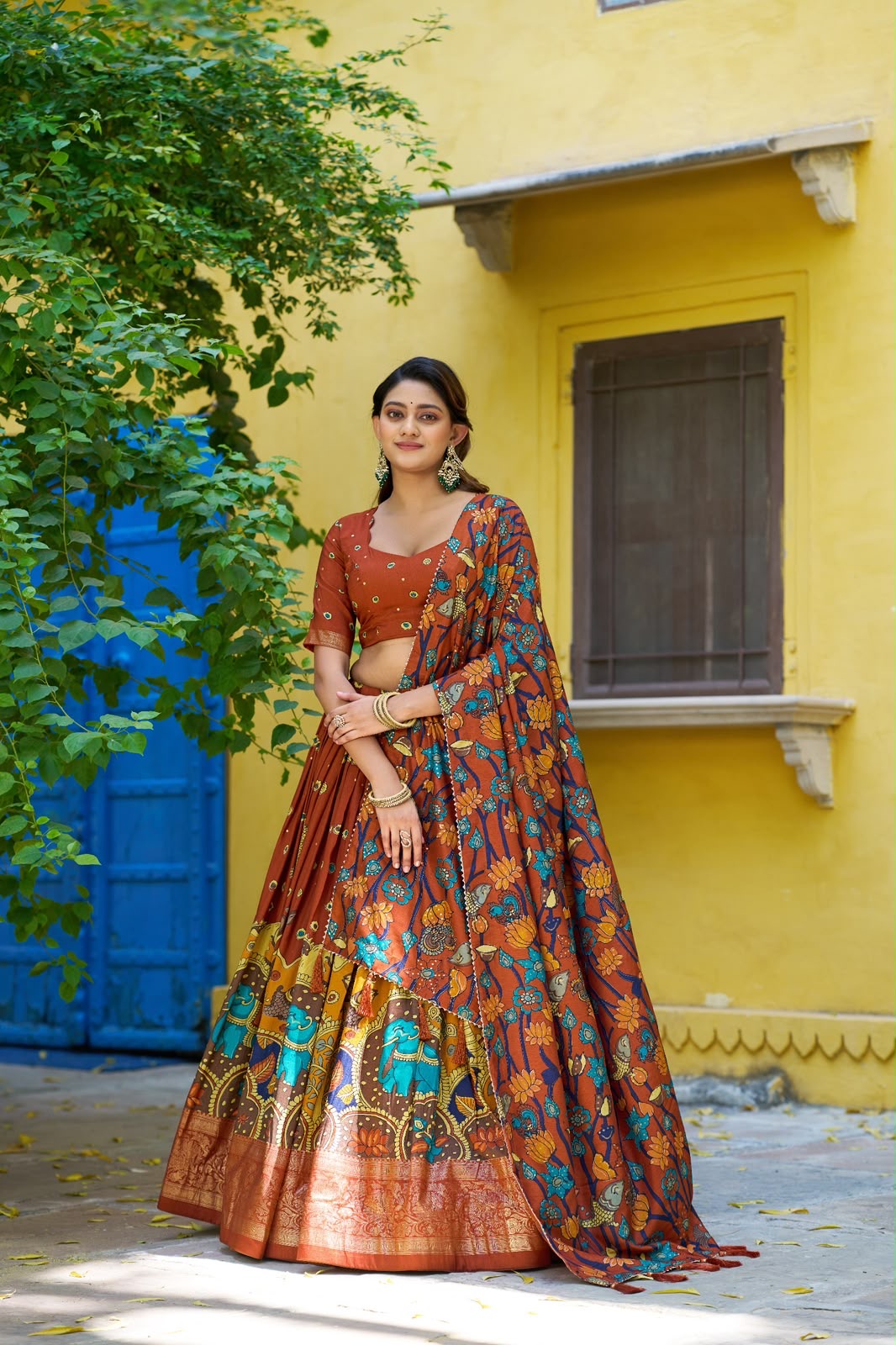 Radha Rani Kalamkari Lehenga Set
