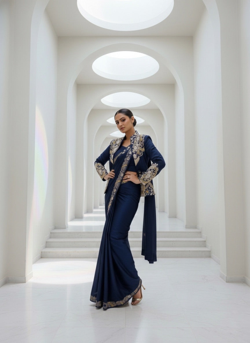 Lara Jacket Drape Saree