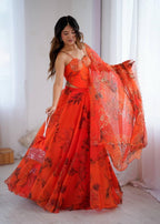 Ruvina Corset Embroidered Lehenga Set