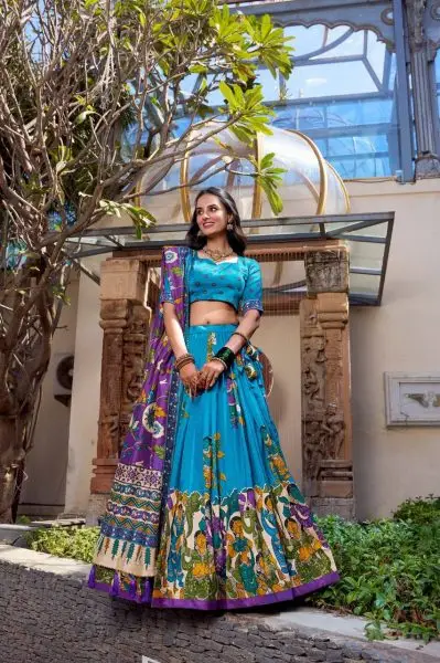 Rupanwita Kalamkari Silk Lehenga Set