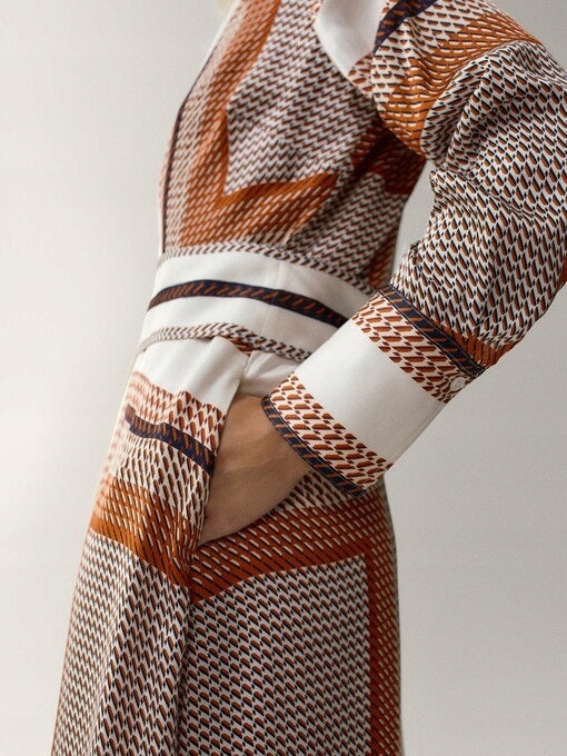 Risha Geometric Shirt Dress