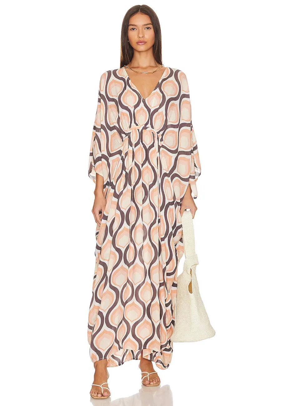 Risita Retro Wave Kaftan Gown