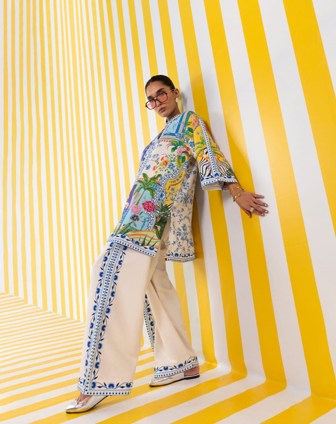 Rasha Med-Mosaic Co-ord Set