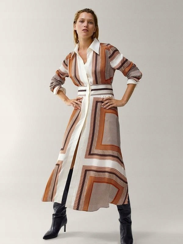 Risha Geometric Shirt Dress