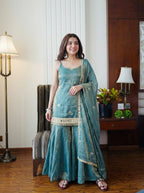 Rewati Mirror Work Sharara Suit