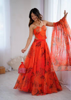 Ruvina Corset Embroidered Lehenga Set
