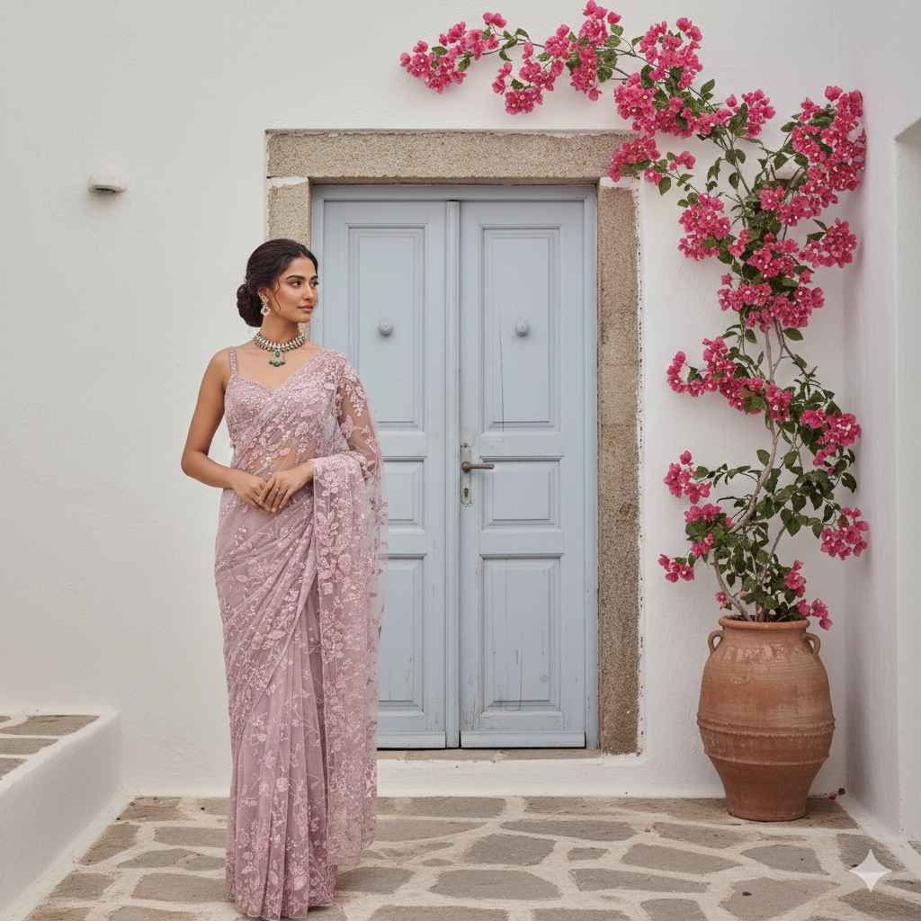 Dua Statement Tulle Saree