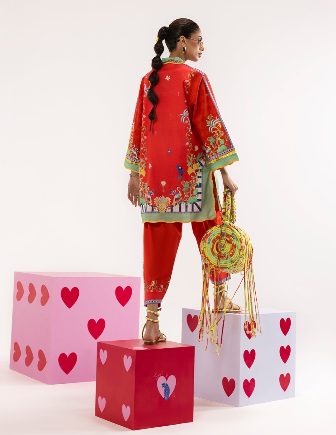 Rhea Scarlet Oasis Tunic Set