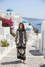 Santorini Luxe Black Panel Premium Co-ord Set