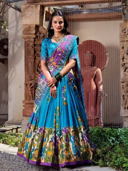 Rupanwita Kalamkari Silk Lehenga Set
