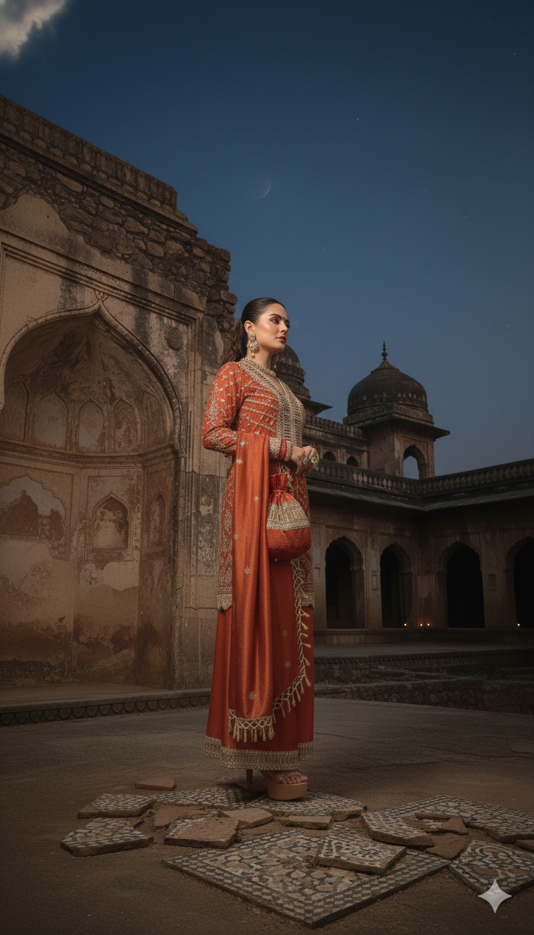 Dimple Rust Sharara Suit