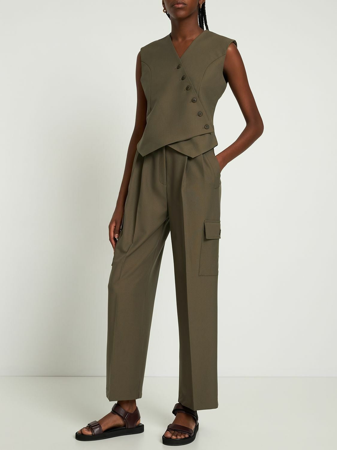 Rhea Asymmetric Vest Co-ord Set
