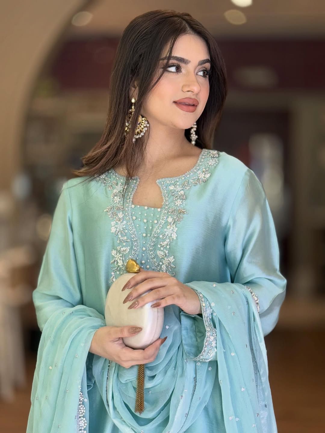 Vani Sea Blue Farshi Suit