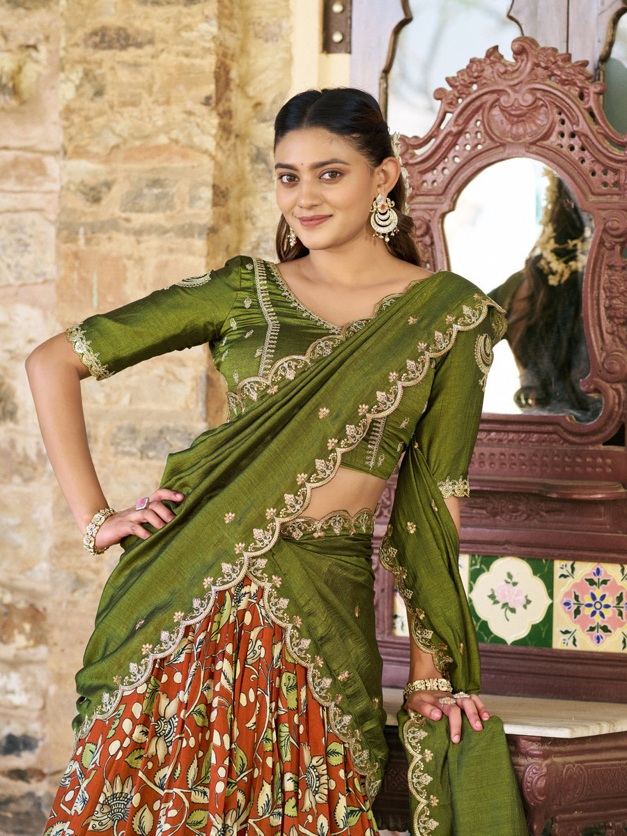 Rathna Kalamkari Lehenga Set
