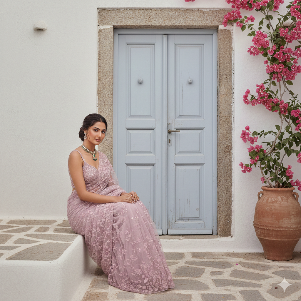 Dua Statement Tulle Saree