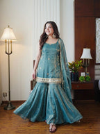 Rewati Mirror Work Sharara Suit