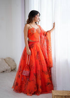 Ruvina Corset Embroidered Lehenga Set