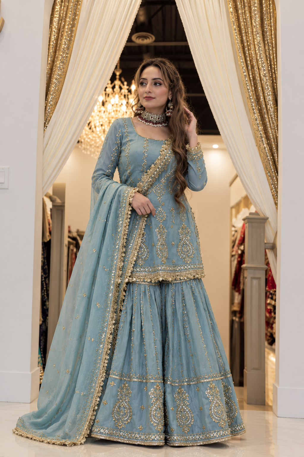 Rukmani Sharara Suit Set