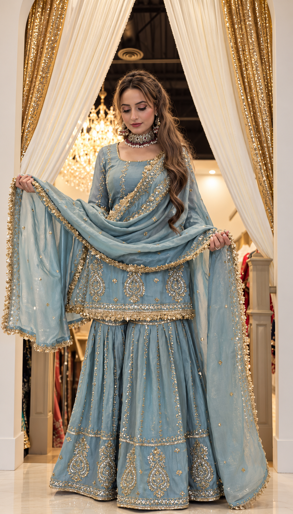 Rukmani Sharara Suit Set