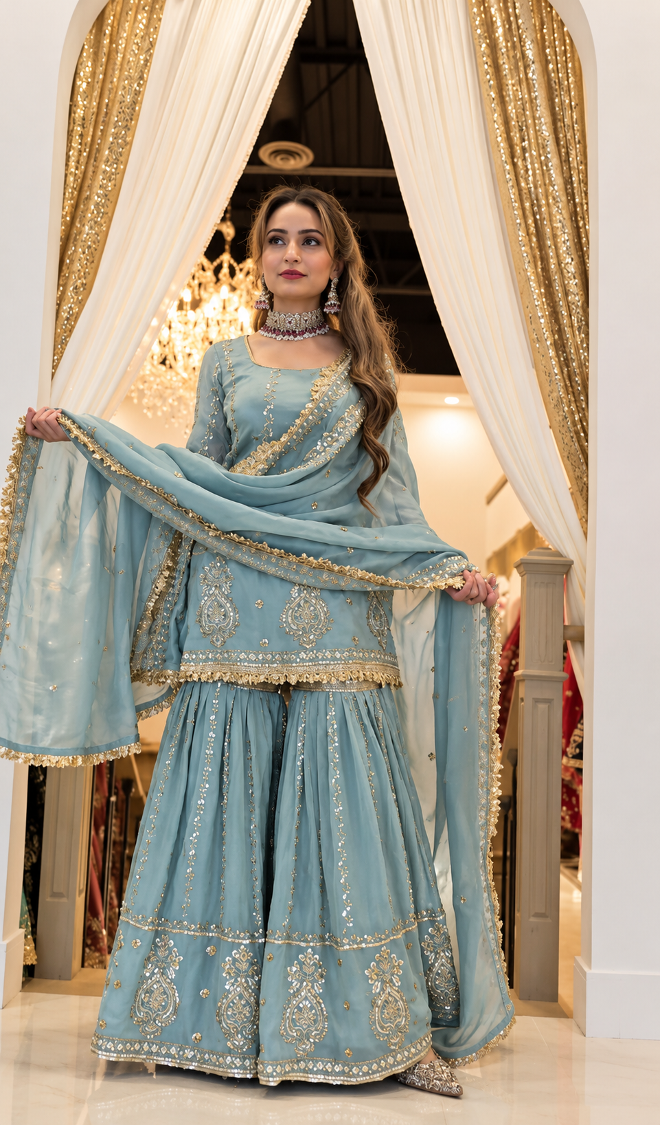 Rukmani Sharara Suit Set