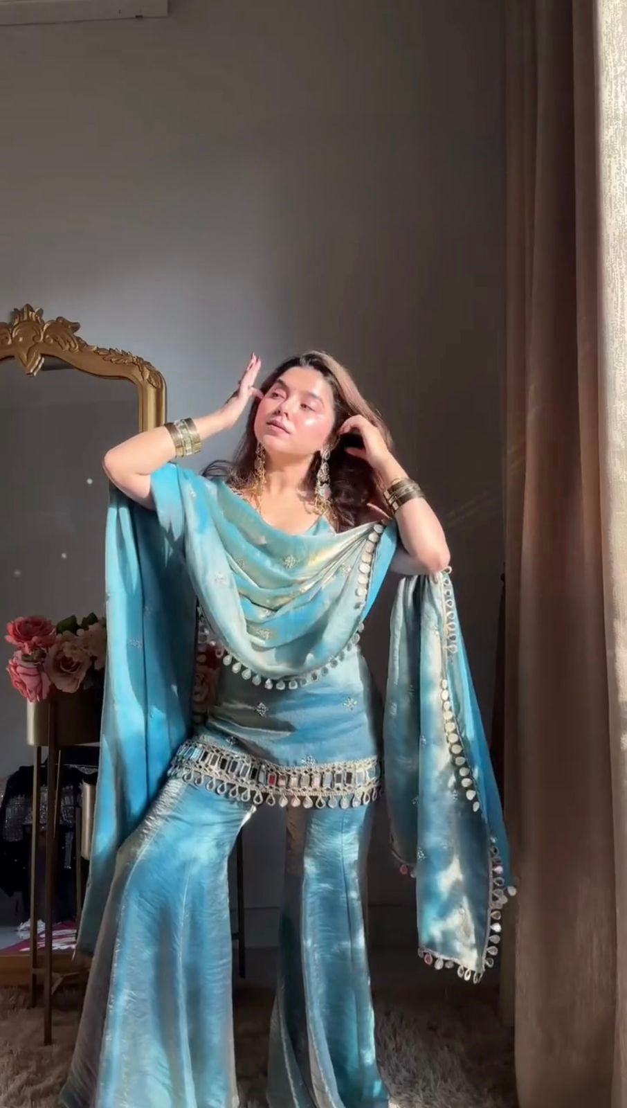Rewati Mirror Work Sharara Suit
