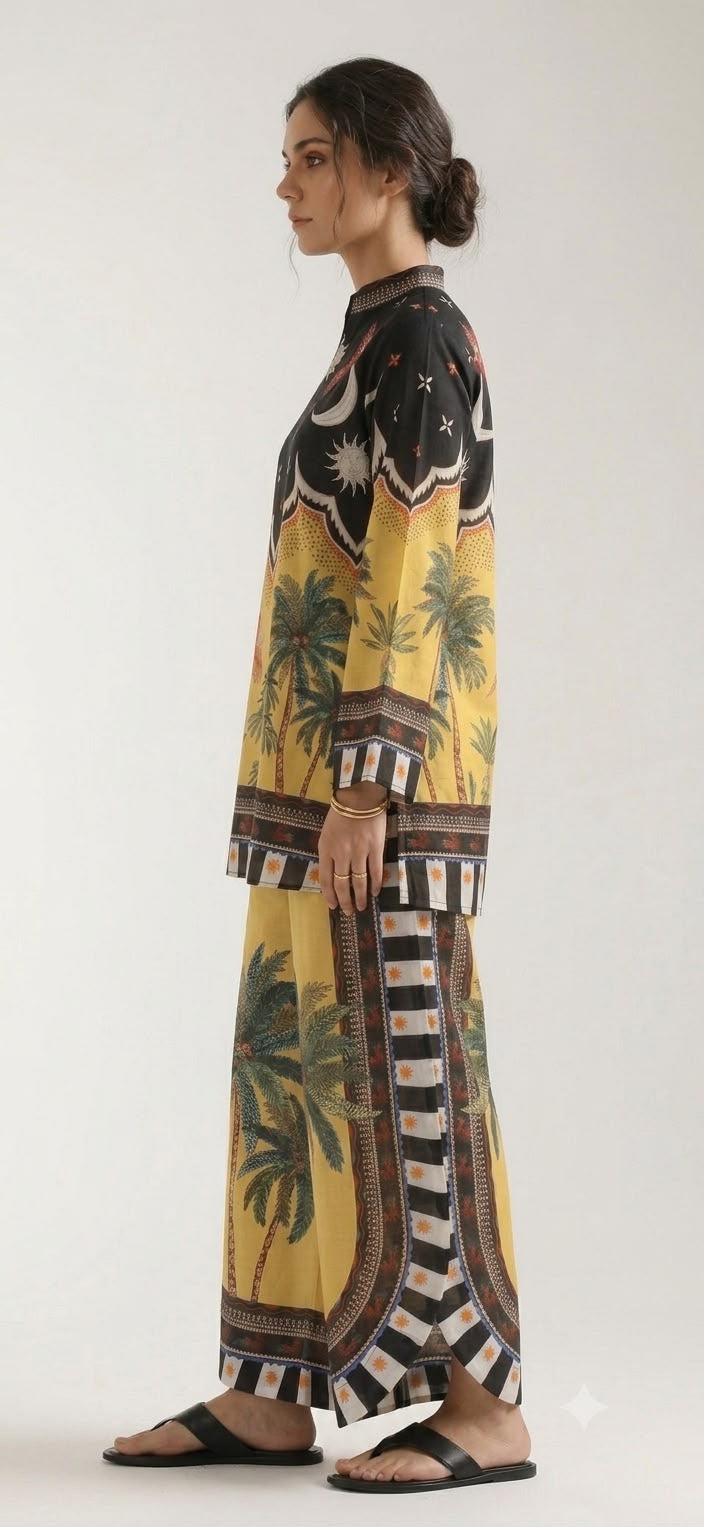 Ranya Mustard Oasis Co-ord Set