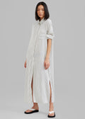 Risha Pinstripe Shirt Gown