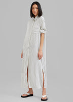 Risha Pinstripe Shirt Gown