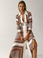 Risha Geometric Shirt Dress