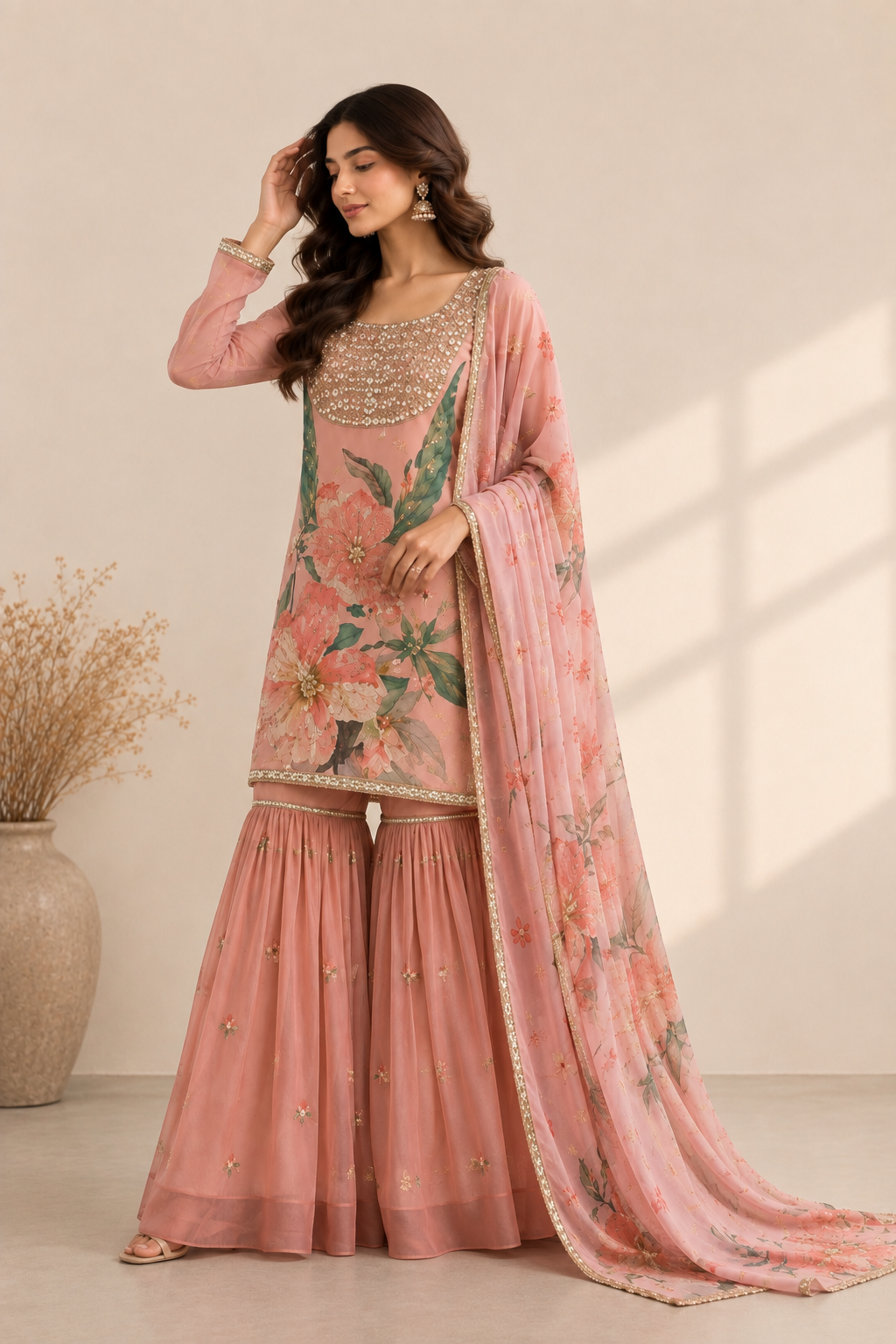 Ranjika Blush Gharara Suit