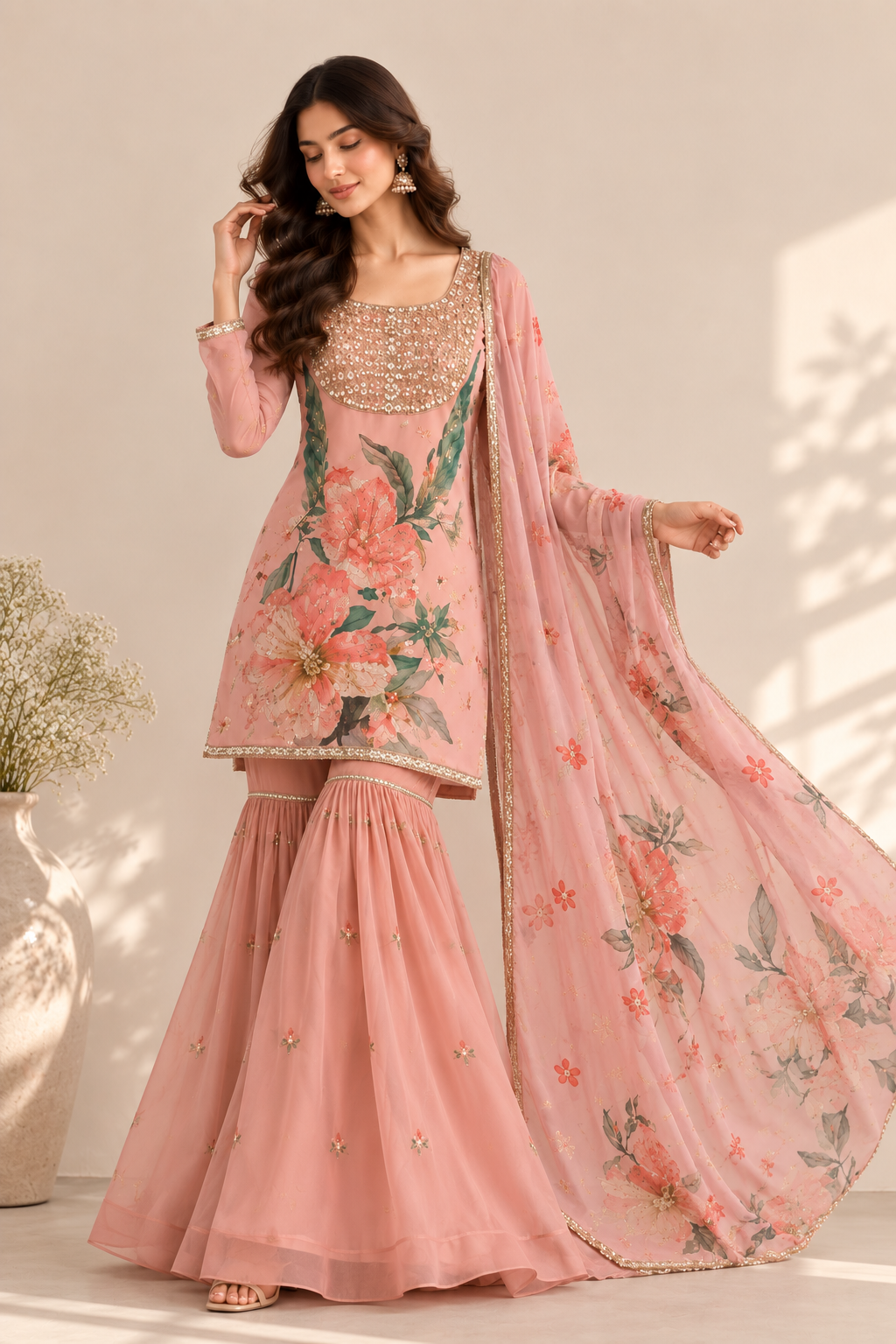Ranjika Blush Gharara Suit