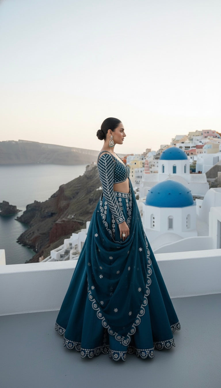 Sri Mirror lehenga Choli Dupatta