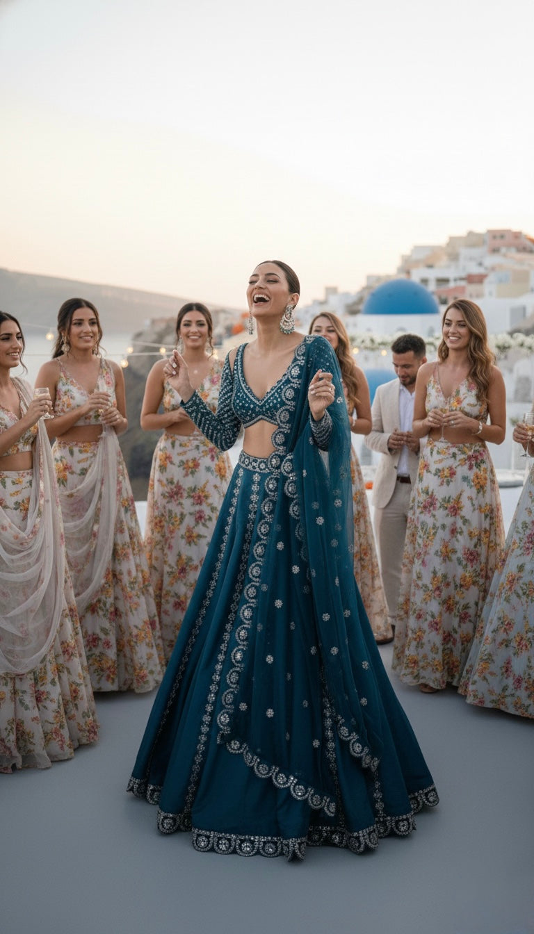 Sri Mirror lehenga Choli Dupatta