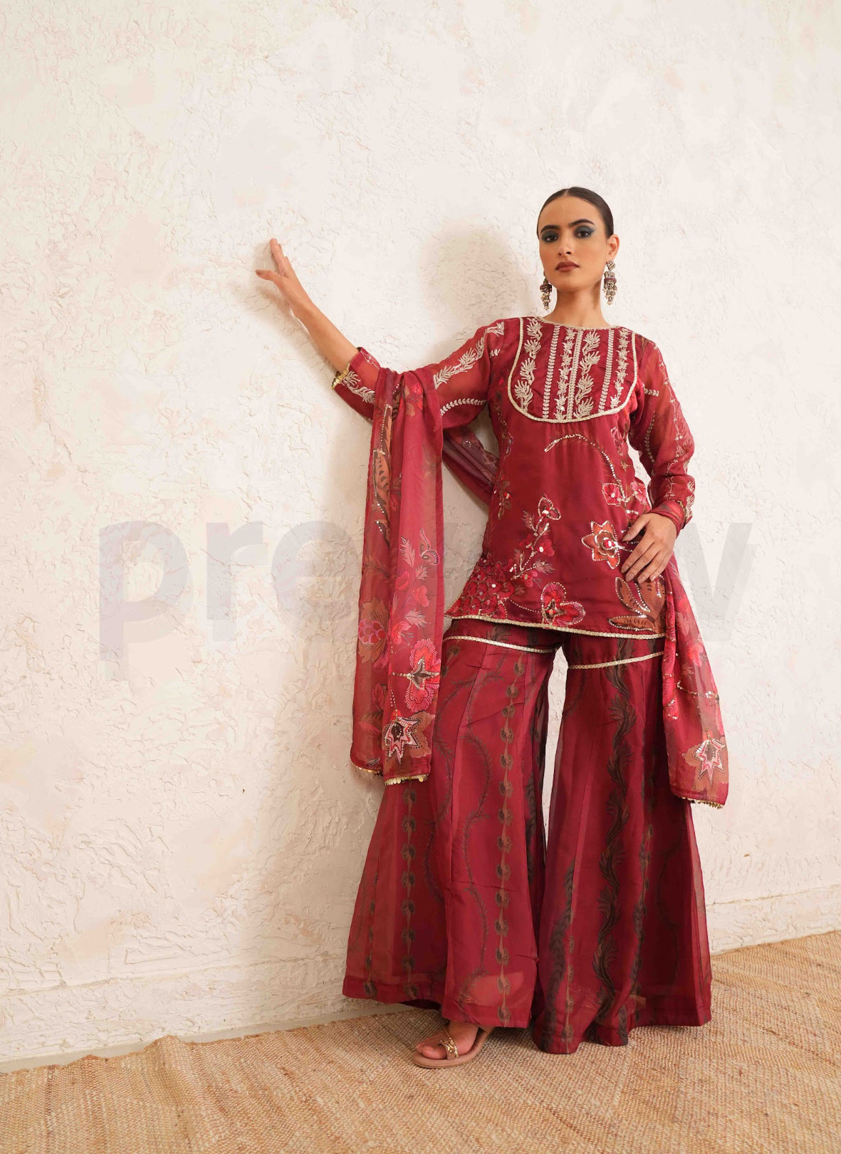 Rubaab Ruby Garara Suit