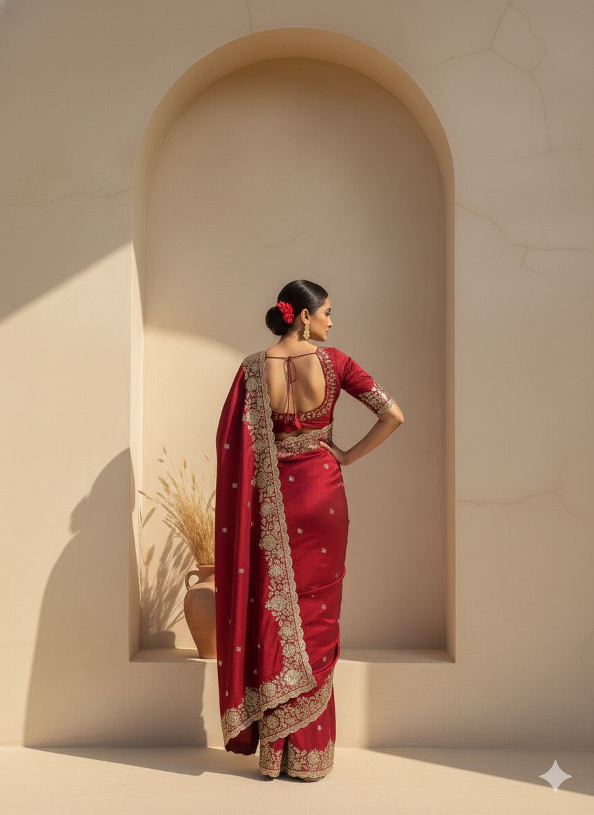 Neena Red Saree