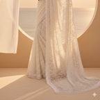 EOSS Ruhi Beige Statement Tulle Saree