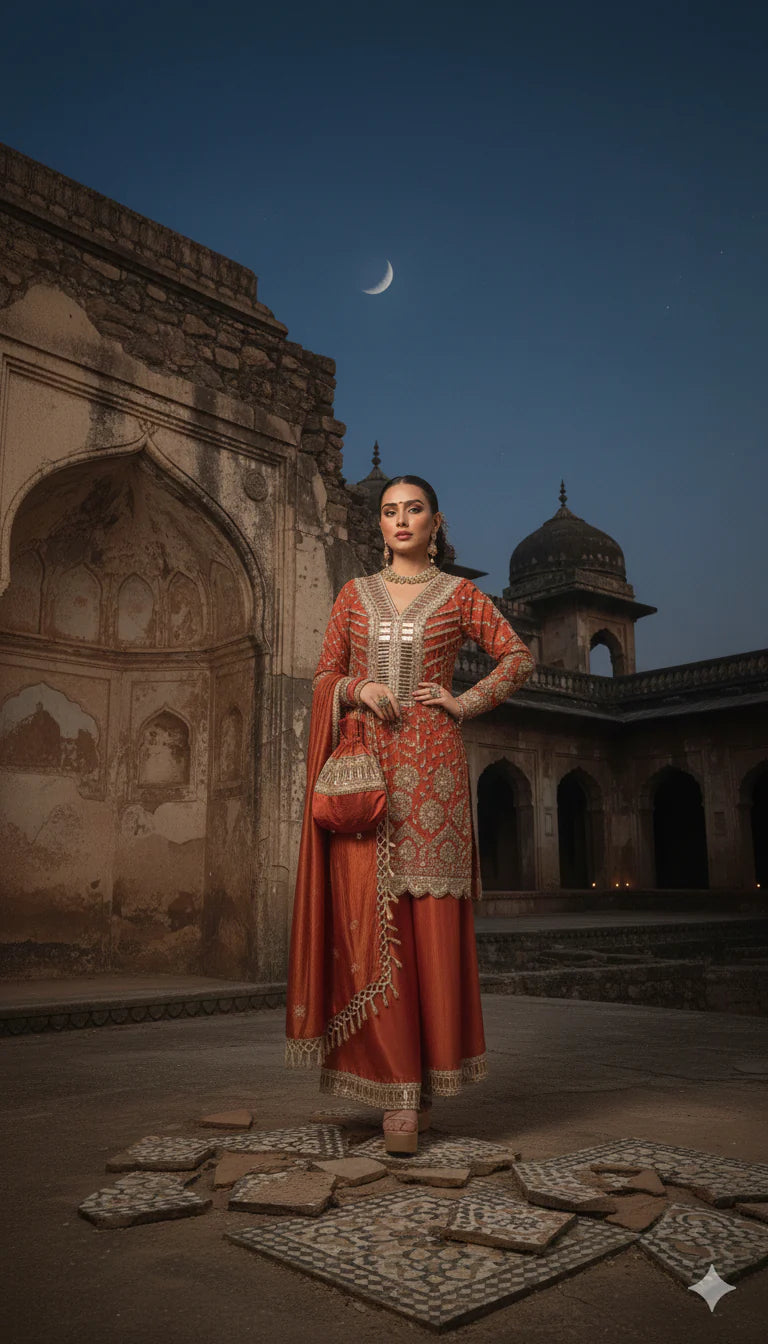 Dimple Purple Sharara Suit