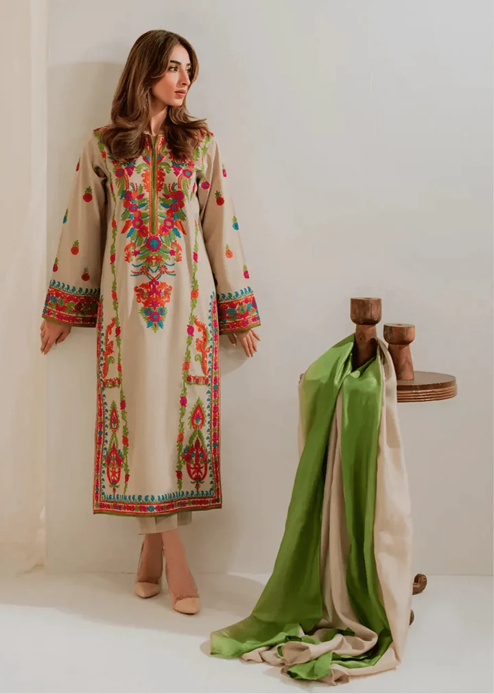 Meadow Ivory Straight Kurta Suit