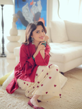 Crimson Breeze Straight Kurta Set