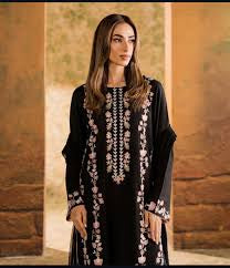 Dusky Midnight Black Straight Kurta Suit Set