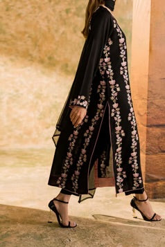 Dusky Midnight Black Straight Kurta Suit Set