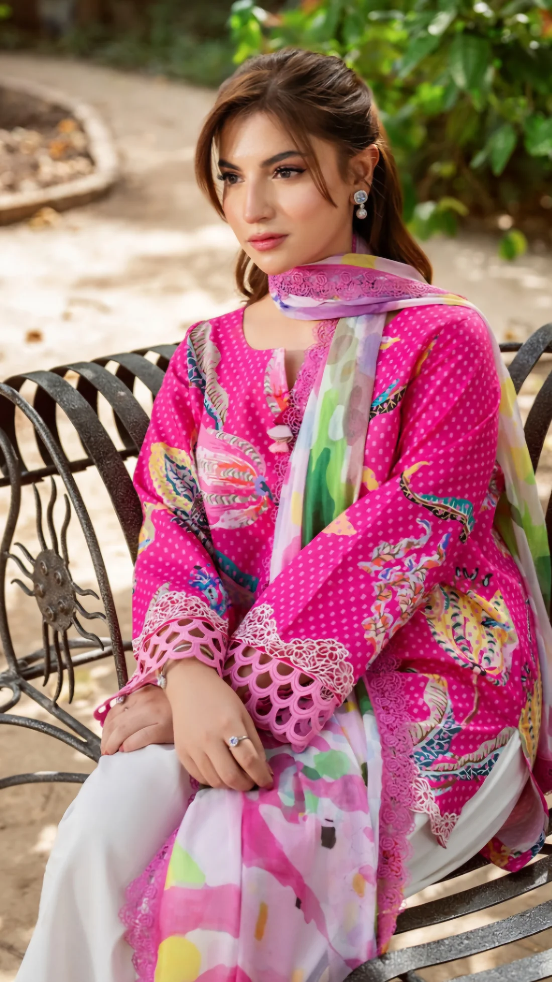 Fuchsia Bloom Farsi Salwar Set