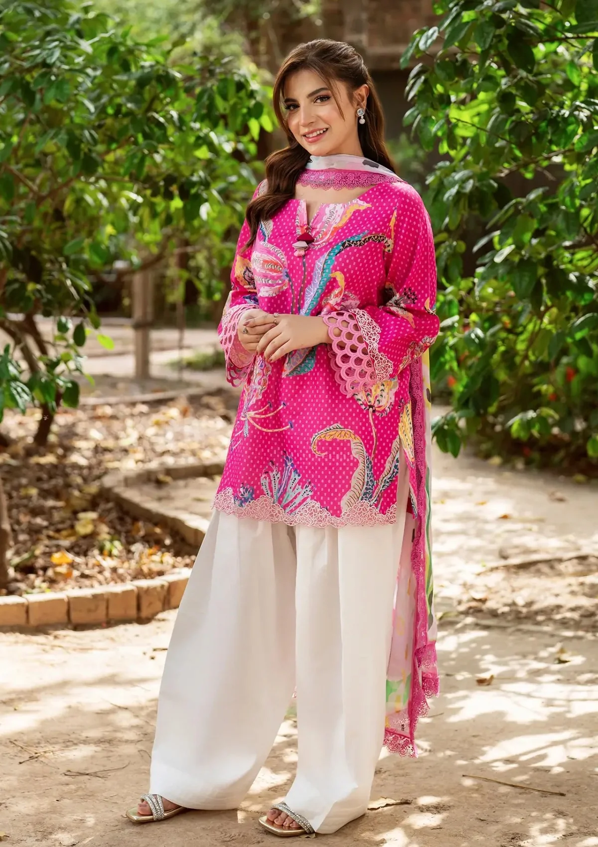 Fuchsia Bloom Farsi Salwar Set