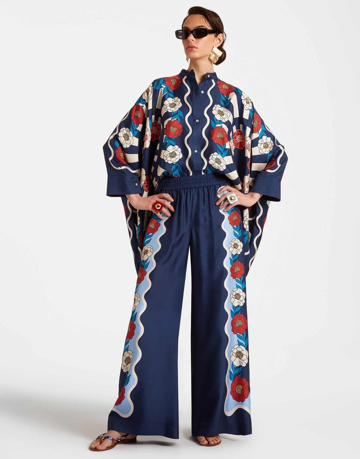 Navy Floral Summer Co-ord Set