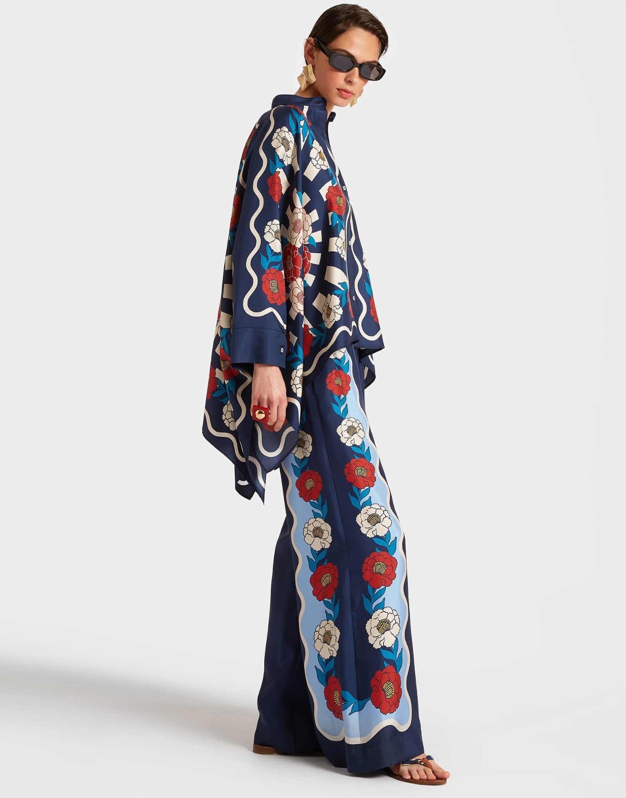 Navy Floral Summer Co-ord Set