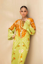 Citrus Sunburst Kaftan Suit Set