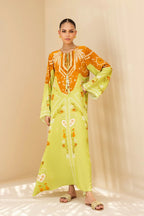 Citrus Sunburst Kaftan Suit Set