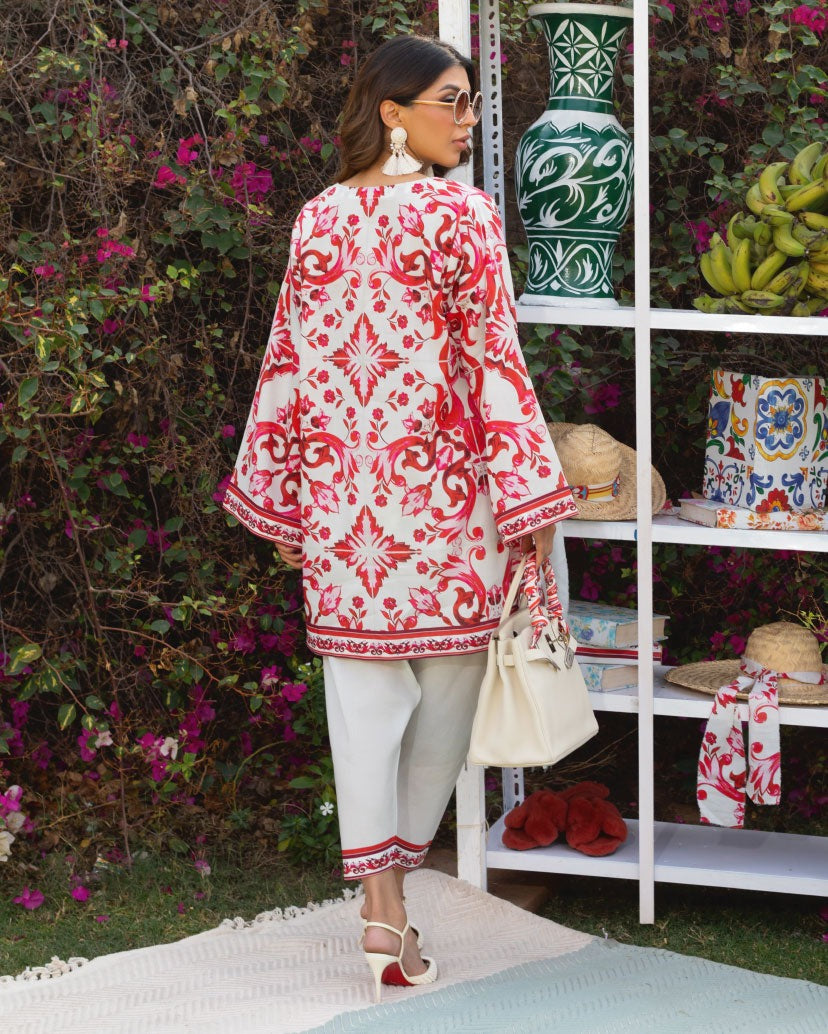 Crimson Arabesque Co-ords Set