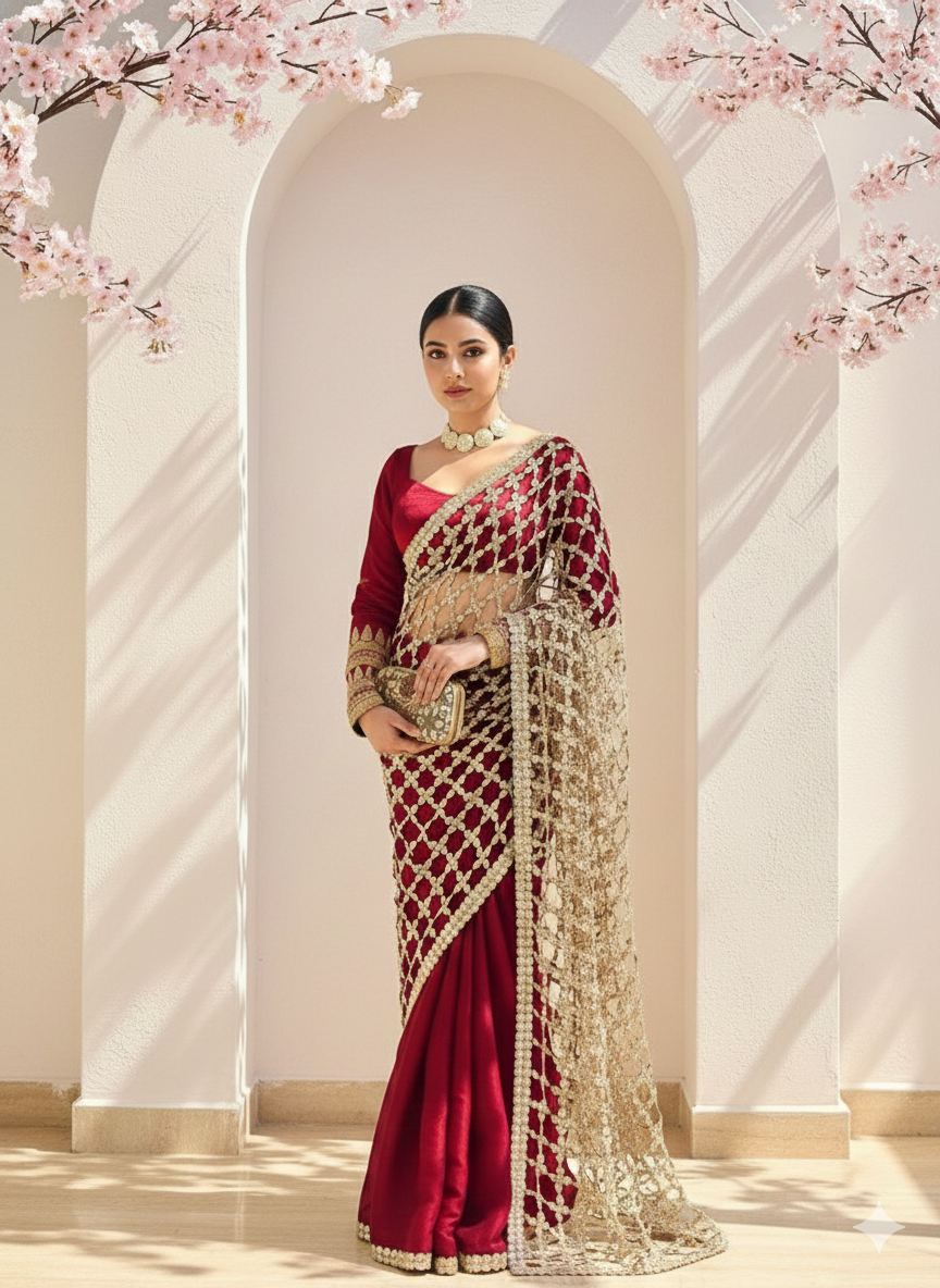 Samaira rich purple gold saree