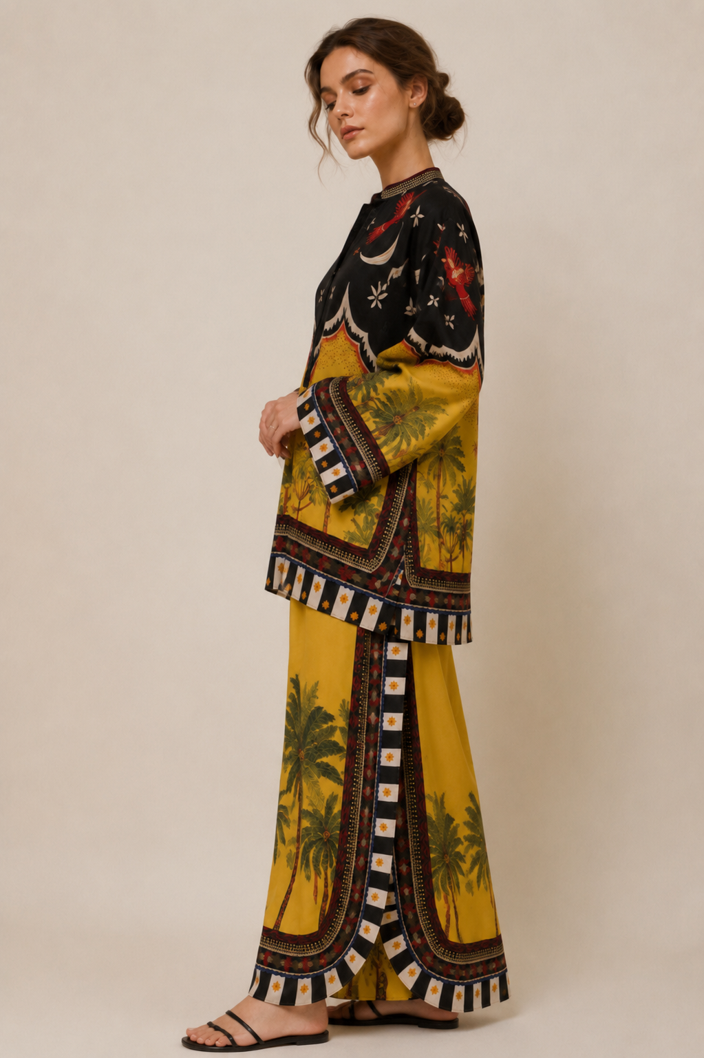 Ranya Mustard Oasis Co-ord Set